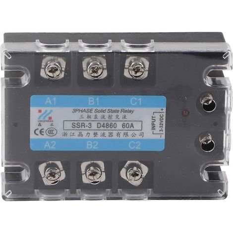 3-Phasen-Halbleiterrelais SSR-3 D4860 60A DC‐AC 480V Verteilungssteuergerät