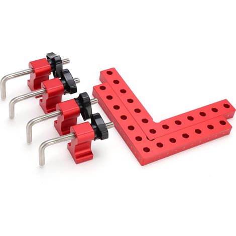 Kit d'équerre de positionnement, outil de mesure d'angle droit à 90 degrés en alliage d'aluminium, pince d'angle (1/5)