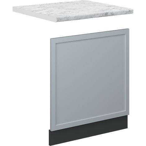 Pannello frontale Fame-Line, Blu-grigio chiaro, 60 cm , PL Marmo, Vicco