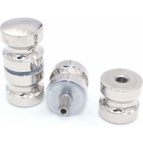 Poignée De Porte Vitree - Acier Inoxydable 304 - Finition Miroir - Pour Cabine De Douche Armoire Vitrine Ou Porte Darmoire A Vin - Lot De 2 (1/4)