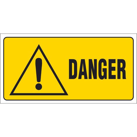Panneau Danger - Rigide 960x480mm - 4000404