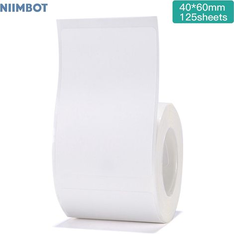 Niimbot Weißes, unbedrucktes Thermodruckpapier für B21 Etikettendrucker Barcode Preis Größe Name Etikett