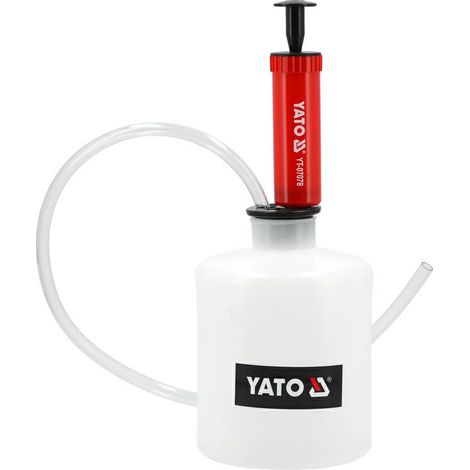 Yato, modelo YT-07078, Odsysadora manual para aceite, 1.6L, ideal para extracción eficiente de aceite en vehículos y maquinaria, fabricada con materiales de alta calidad