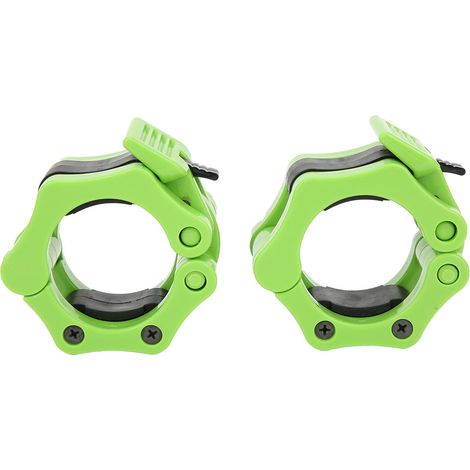 Serrure à barre d'haltères 50mm en plastique pour entraînement fitness - Clip de fixation vert (1/5)