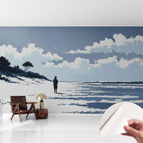 Fotomurale adesivo stickers - per camera da letto - per corridoio - decorazione casa moderna Silenzio sulla spiaggia 416x254 cm (1/5)