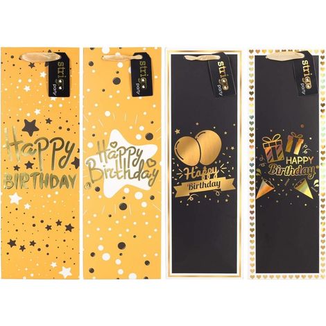 Sacchetto regalo per feste 12x36x9cm mix strigo