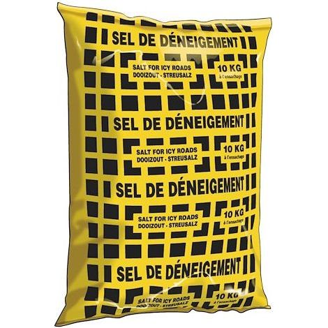 Sel de déneigement 10 kg – Efficace jusqu'à -12°C – Pour sécuriser parkings et trottoirs – Sac de sel de déneigement (1/3)
