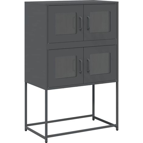 Maison Exclusive - Aparador de acero gris antracita 68x39x107 cm