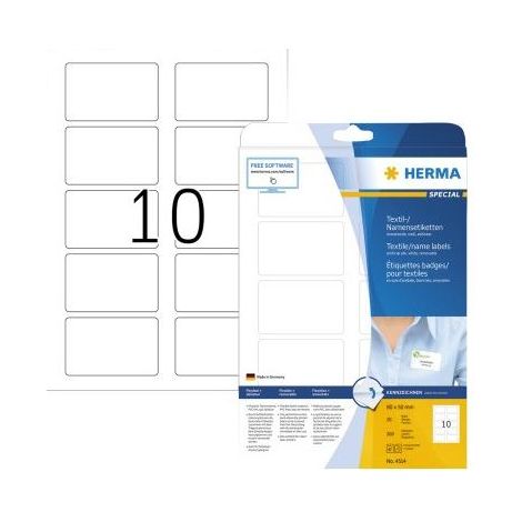 HERMA Textil/Namensetiketten A4 80x50mm weiß          200St. (4514) (1/5)