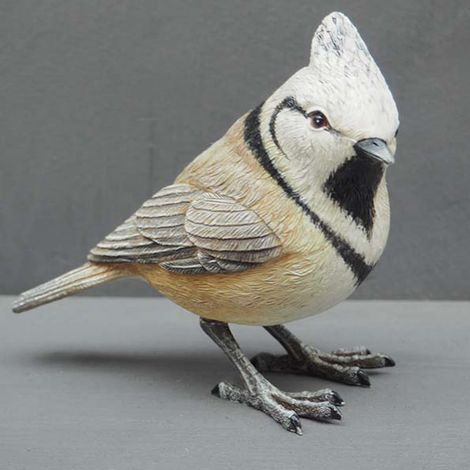 Mésange Huppée en résine 9x5x11cm (1/2)