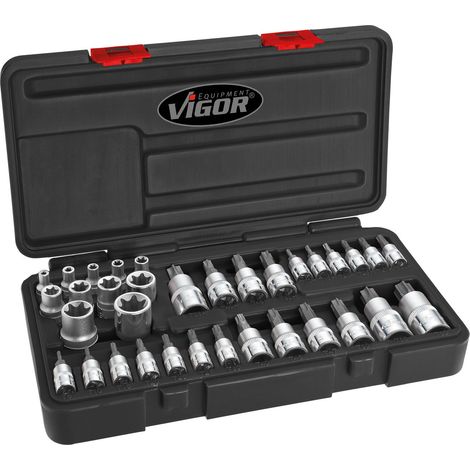 Vigor V1781 - Set chiavi a tubo Torx (1/4)