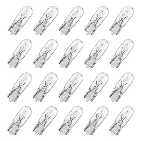20 T5 W1.2W 12V Car Dashboard LED Bulbs White (1/5)