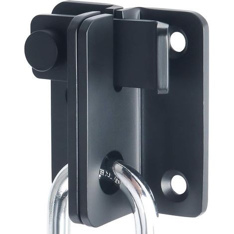 Sliding Door Lock, Shutter Lock, Door Latch, Gate Lock, Toggle Bolt with Screws for Door, Window, Cupboard and Garden, Matte Black Stainless Steel Finish (1/5)