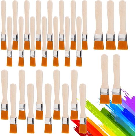 30 Pièces Pinceaux Peinture Mur pour Murale, Vernis, Colles et Bricolage (1/5)