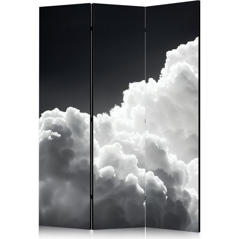 Dekorativer paravent artgeist wolken 135x172 cm stoff holz