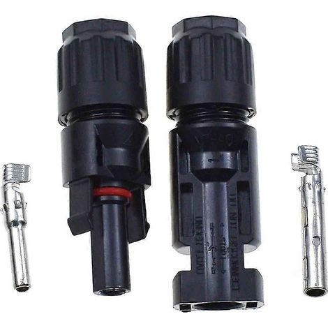 Connecteurs pour panneaux solaires 1000 V 30 A, bornes de câble PV étanches IP67 pour kit de panneaux solaires 2,5/4/6 mm² (10 jeux) (1/5)