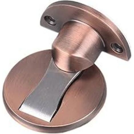 Butée de porte magnétique en acier inoxydable 304, butée de porte silencieuse à aspiration douce en métal brossé, butée de porte pour maison, hôtel, restaurant, bureau - cuivre (1/4)