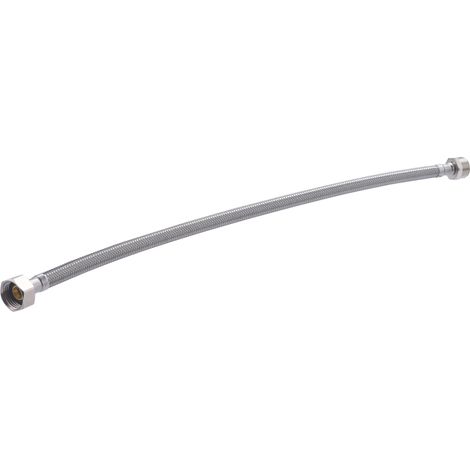 Flexible de Acero Inox MH QUICK PLOMBERIE - Macho Hembra 1/2 paso interior de 8mm Longitud 500mm
