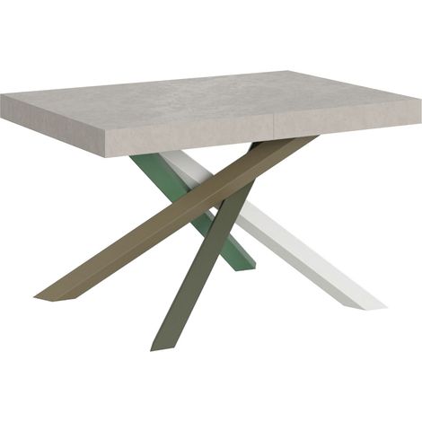 Tavolo allungabile 140/244x90 cm Volantis cashmere gambe multicolore 4/A (1/5)