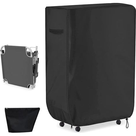 Housse de Protection pour Lit Pliant, Housse Anti-Poussière Portable et Pliable pour Canapé Intérieur/Extérieur (99 x 38 x 114 cm) (1/5)