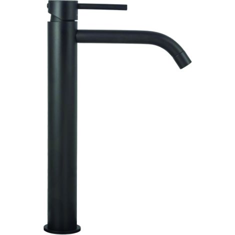 Miscelatore lavabo con canna prolungata e scarico Clic Clac Paffoni serie Light LIG081KNO  Ottone - Nero opaco