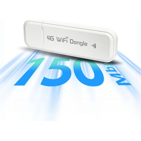 Modem WiFi USB 4G LTE, Routeur sans Fil 150 Mbps avec Prise en de la Fente pour Carte SIM 10 Utilisateurs, Prise en du Point D'accès de Voyage Portable LTE B1/3/7/5/8/28/5/38/40/41/20 (1/5)
