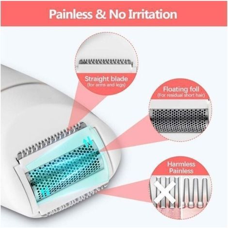 Nouveau kit de rasoir pour femme 7 en 1, ensemble de rasoir pour femme rechargeable par USB, tondeuse électrique pour le visage (1/4)