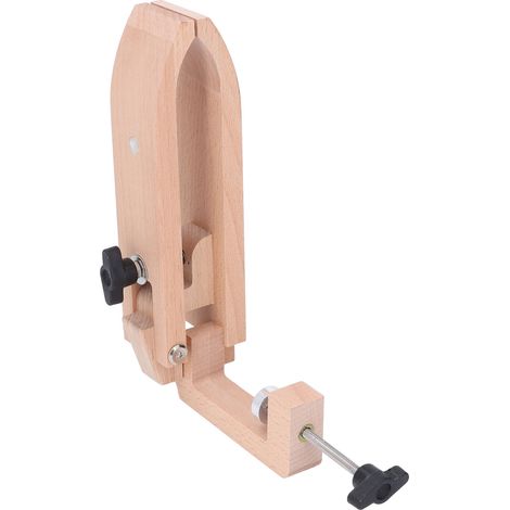 Pince à coudre à la main avec clé hexagonale – Pince à coudre rotative de bureau en bois de hêtre pour le bricolage et l'artisanat du cuir (1/5)