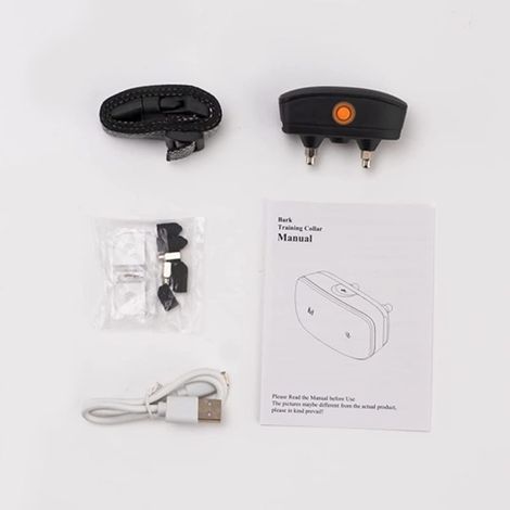 Collier d'éducation automatique anti-aboiement rechargeable pour chiens, avec modes bip, vibration et stimulation électrique sécurisée (1/5)