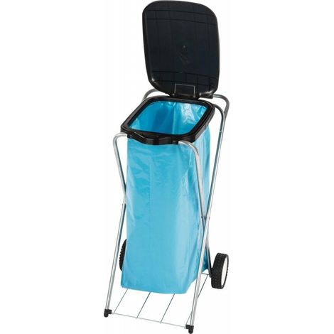Colector de residuos 1x120 l con tapa negro
