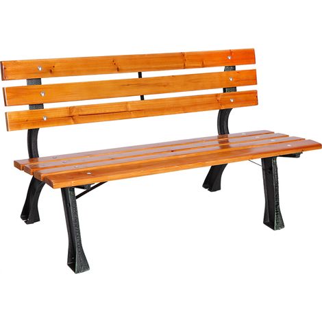Parkbank aus Eisen und Holz Hell-DMC4411