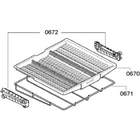 CADRE SUPPORT PANIER A COUVERTS POUR LAVE VAISSELLE BOSCH - 00685184