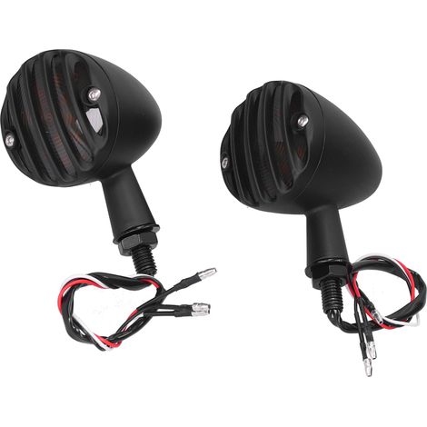 Clignotants Moto 12V Universels Lumineux Étanches pour Rétro Moto Paire (1/5)