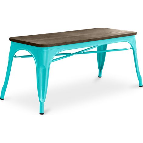 Banco Diseño Industrial - Madera y Metal - Stylix