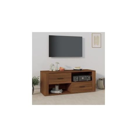 Meuble TV Chêne marron 100x35x40 Bois d'ingénierie (1/5)