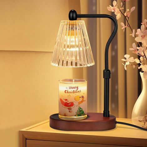 Lampe Chauffe Bougie, Candle Warmer Lamp avec Minuterie et Variateur, Candle Warmer Vintage pour Parfumées en Verre, Maison, Chambre, Décoration (1/5)