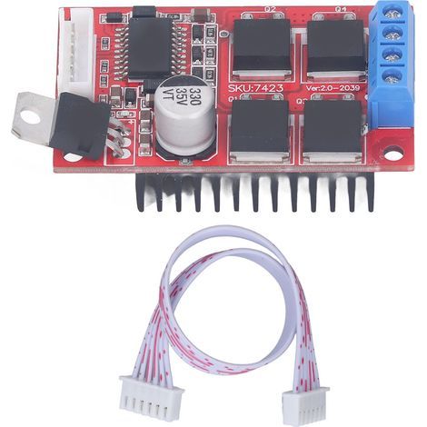 450-W-Gleichstrommotor-Ansteuermodul, 2 PWM-Eingänge, Hochleistungs-Bremssteuerplatine für Vorder- und Hinterradbremse, DC 12–36 V (1/5)