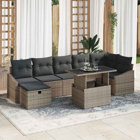 Set Divano da Giardino 8 pz polyrattan vidaXL (1/5)