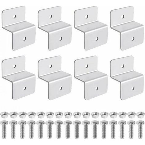 8-teilige Aluminium-Solarpanelhalterung, geeignet für Wohnmobile und Dächer. Diese Z-förmige Halterung enthält 16 Muttern und 16 Schrauben. (1/4)