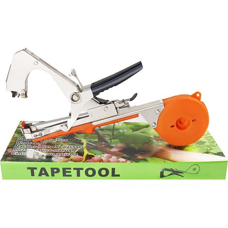 Machine à relier les plantes Outils de ruban adhésif pour plantes de jardin - Outil de ruban adhésif de jardinage avec rubans, pinces en S et lames de rechange