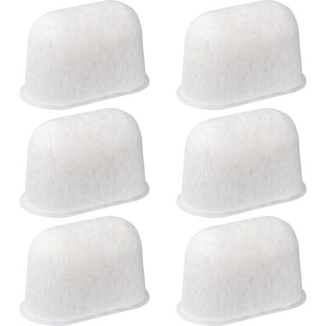 Lot de 6 filtres à eau en résine pour machines à café, compatibles avec les machines expresso Breville BWF100, 870, 878, 880, 860, 840, 810, 450 et 500. Anticalcaire et élimination du chlore.