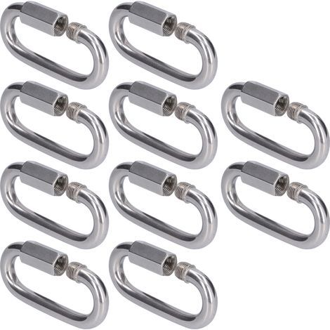 Attache rapide M8 x10 pièces, maillon de connexion robuste et durable, installation facile, petit format pour chaîne (1/5)