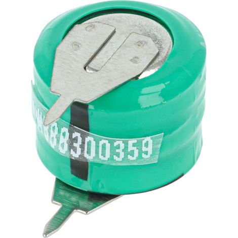 vhbw NiMH replacement button cell battery tab type 3/V15H 2 pins 20mAh 3.6V suitable for model building batteries, solar lights etc.