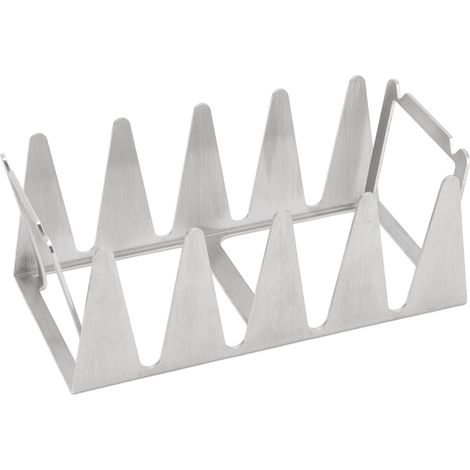 Support à BBQ en Acier Inoxydable 304, Rack Portable Multifonction pour Grill et Côtes, Idéal pour Jardin, Camping et Extérieur, Dimensions 18x9x7cm