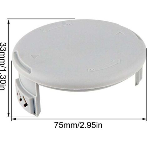 Lot de 2 capuchons de bobine de rechange pour débroussailleuse Ryobi One+ AC14RL3A et Ryobi AC14HCA One+ (1/3)