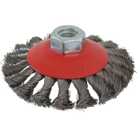 Brosse cuvette d.100 m14 fil 0.35 acier torsade