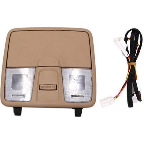Ensemble de lampe de lecture de pavillon pour console centrale de voiture GT i30 IX25 2012-2016, avec boîtier en verre, couleur beige (1/5)