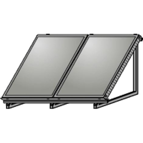 Wolf Estructura de montaje AluFlex-U vertical para 2 colectores F3-1/CFK-1, 2484083