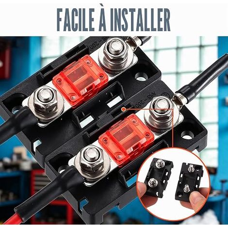 porte-fusibles Midi pour voiture, 40 A, 50 A, 80 A, Mega bateau, SUV, camions, véhicules clips de sécurité terminaux (1/3)