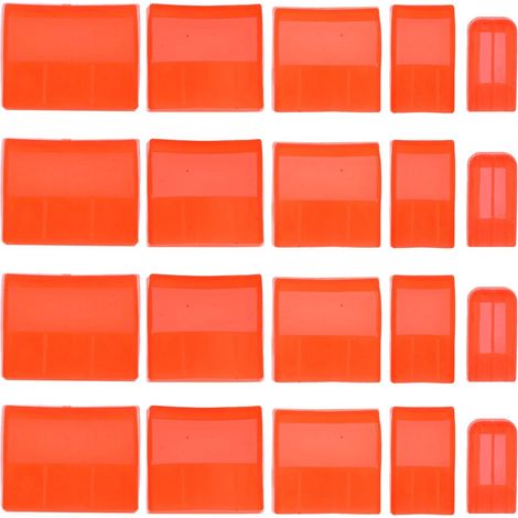 20pcs Protections Bord Burin, en Plastique pour Lames de Burin Protections d'Outils Durables pour Travail du Bois (Rouge) (1/5)